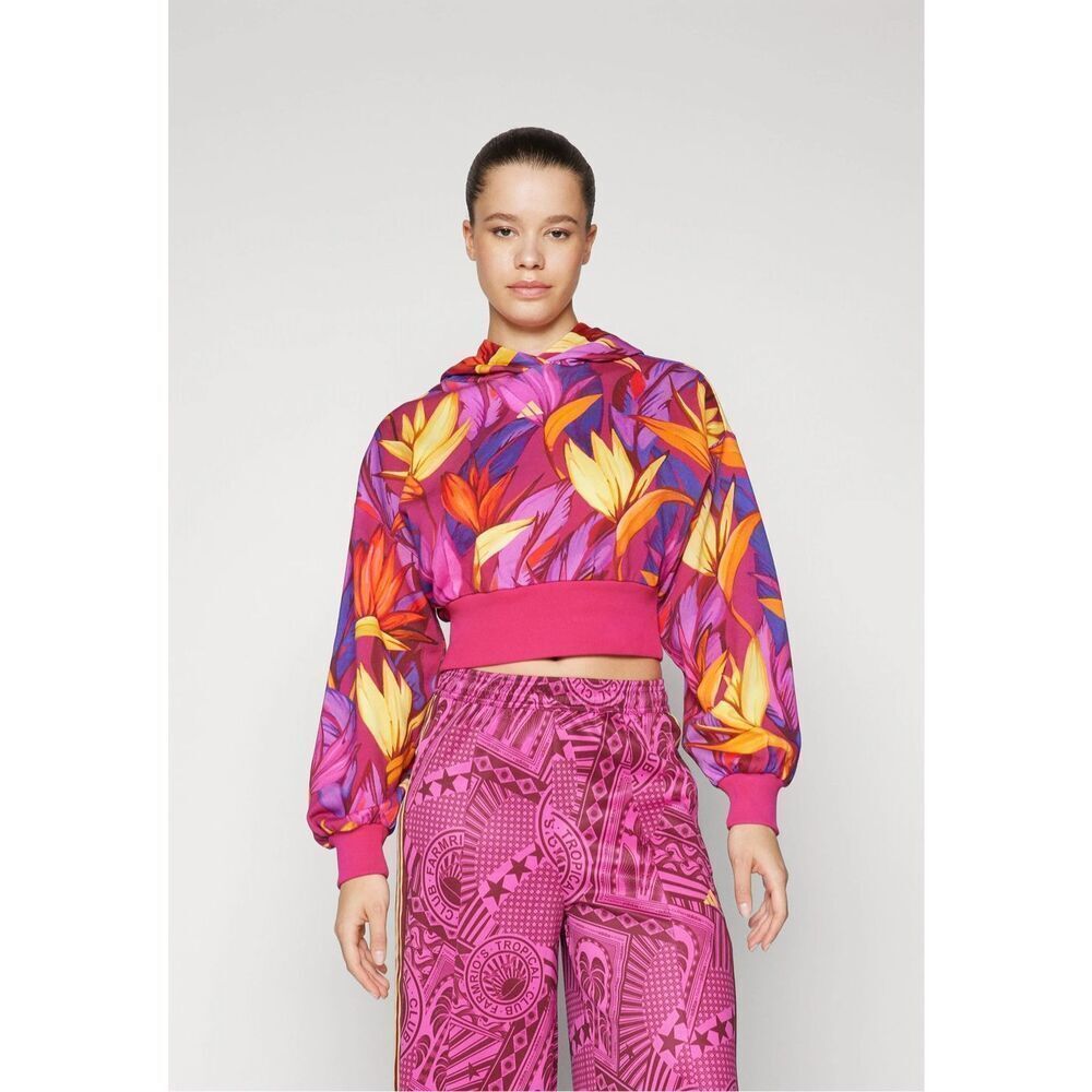 Adidas Farm Rio Women’s Birds of Paradise Bright Magenta Bold Pink Multi Cropped